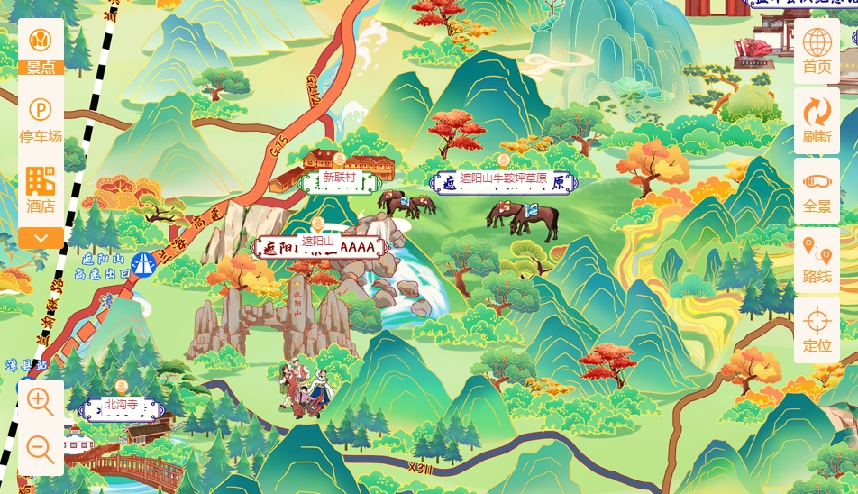 西藏手绘地图景区语音讲解导览系统：智慧景区建设的基石